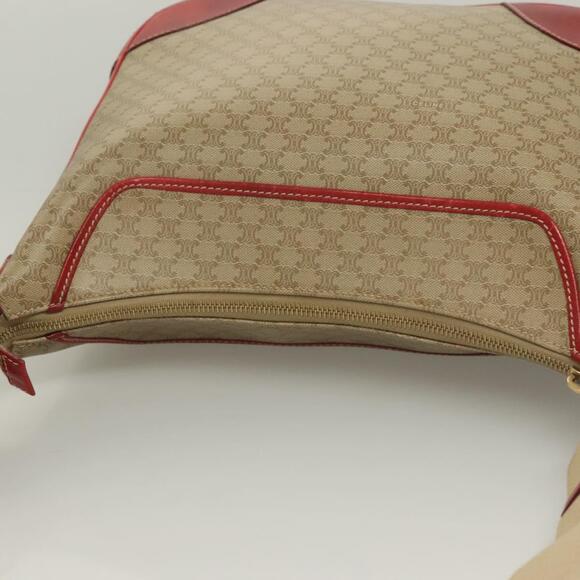 CELINE Macadam Canvas Shoulder Bag Beige Gold - Picture 6 of 13